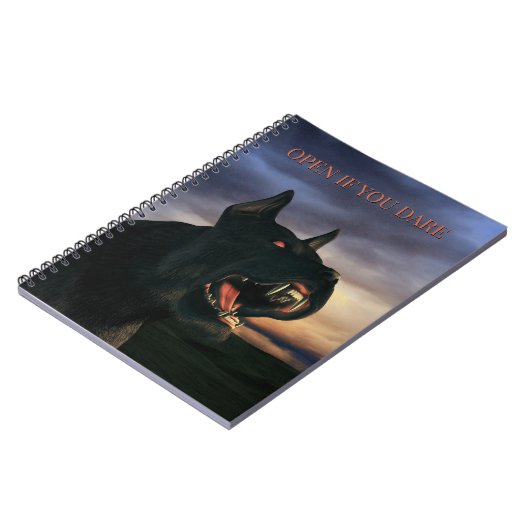 Open If You Dare. Big, black dog ノートブック (左側)