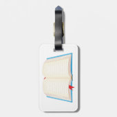 Open Lined Book Red Bookmark ラゲッジタグ (裏面縦)