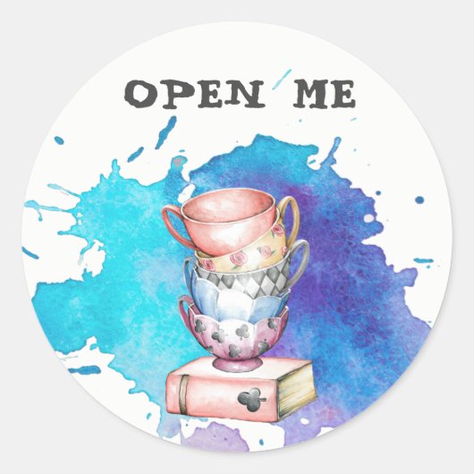 Open Me, Teaパーティー ラウンドシール (正面)