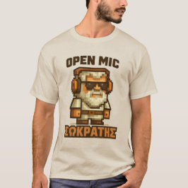 Open Mic Socrates (Greek) Tシャツ