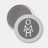 Open Mindとハート。人間になれ親切になれ。 マグネット (正面/裏面)