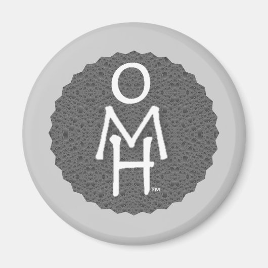 Open Mindとハート。人間になれ親切になれ。 マグネット (正面)