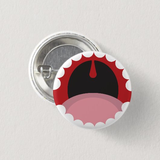 Open mouth 缶バッジ (正面&裏面)