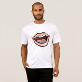 Open Mouth Lips Teeth Tongue Tシャツ (正面フル)