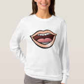 Open Mouth Lips Teeth Tongue Tシャツ (正面)