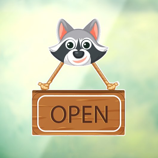 Open Sign Window Cling ウィンドウサイン (シート3)