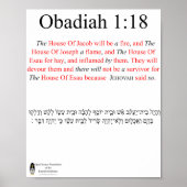 Open Source Translation Obadiah 1:18 Poster ポスター (正面)