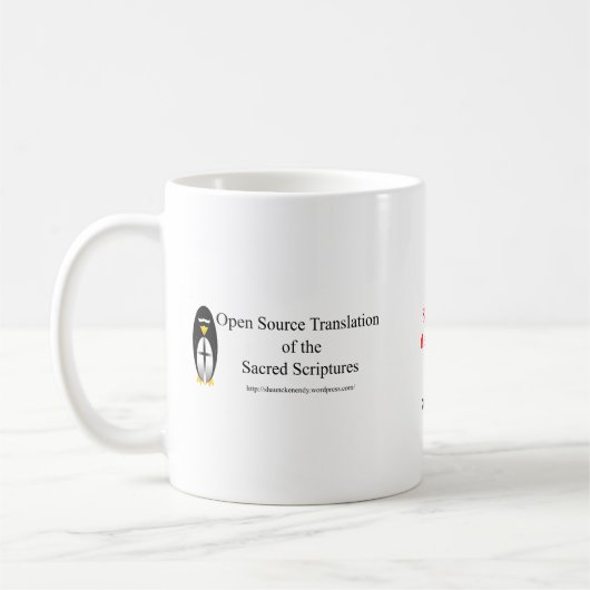 Open Source Translation Obadiah 1:21 Mug コーヒーマグカップ (左)