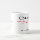 Open Source Translation Obadiah 1:2 Mag コーヒーマグカップ (中央)