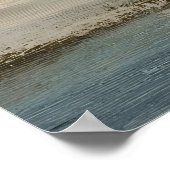 Open Terrain with Distant Island Minimal Abstract ポスター (角)