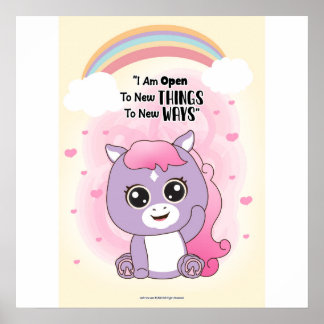 Open to new things wall art ポスター