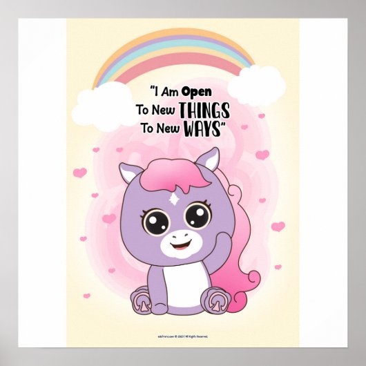 Open to new things wall art ポスター (正面)