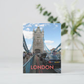 Open Tower Bridge London UKポストカード ポストカード (スタンド正面)