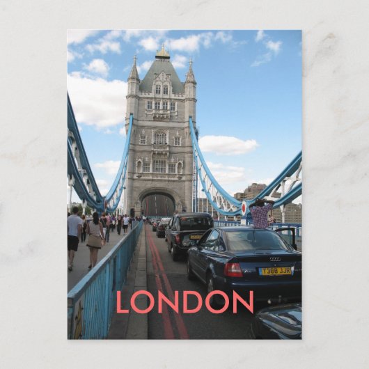 Open Tower Bridge London UKポストカード ポストカード (正面)