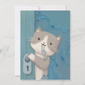 Open Up:鍵付き猫 招待状 (正面)