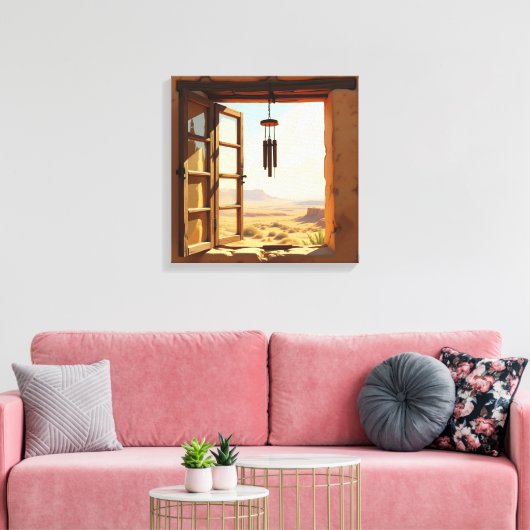 Open Window in the Desert  キャンバスプリント (インサイチュ (リビング))