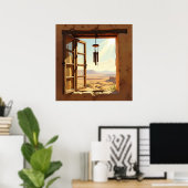 Open Window in the Desert  ポスター (ホームオフィス)