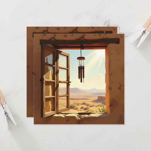 Open Window in the Desert Blank カード (正面/裏面インサイチュ)