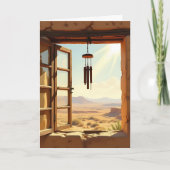 Open Window in the Desert | Happy Birthday  カード (正面)