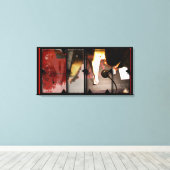 Open Work about Open Red 6フォトモンタージュキャンバス キャンバスプリント (インサイチュ (ウッドフロア))