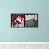 Open Work about Open Red 9フォトモンタージュキャンバス キャンバスプリント (インサイチュ (ウッドフロア))