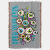Open your eyes スローブランケット (正面縦)