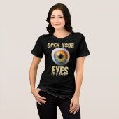 Open Your Eyes, Eyeball Design トライブレンドＴシャツ (正面全面)