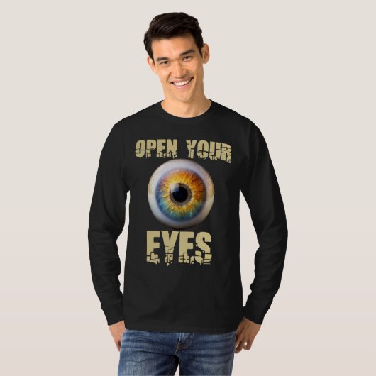Open Your Eyes, Eyeball Design Tシャツ (正面フル)