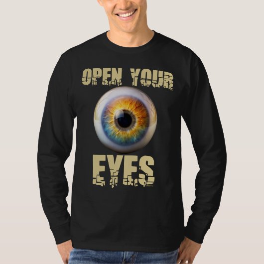 Open Your Eyes, Eyeball Design Tシャツ (正面)