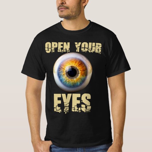 Open Your Eyes, Eyeball Design Tシャツ (正面)
