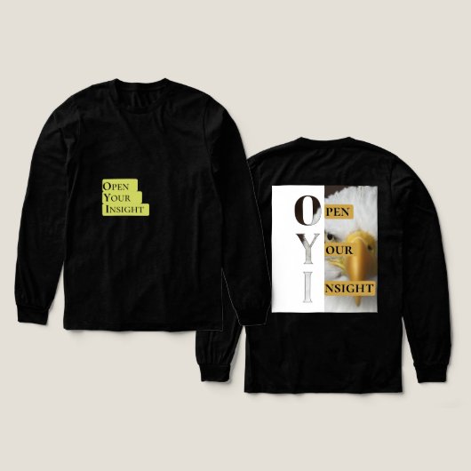 Open Your Insight – Men's Bold Minimalist T-Shirt  トライブレンドＴシャツ (デザイン 正面＆背面)