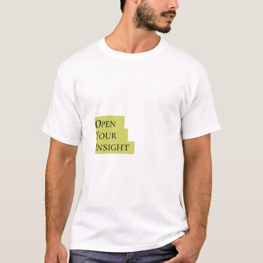 Open Your Insight – Men's Bold Minimalist T-Shirt  Tシャツ (正面)