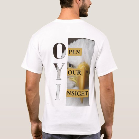 Open Your Insight – Men's Bold Minimalist T-Shirt  Tシャツ (裏面)