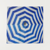 Opened striped umbrella タペストリー (正面(横))