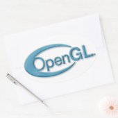 OpenGLステッカー 楕円形シール (封筒)