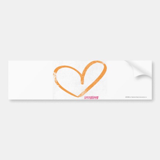 OpenHeartのオレンジ バンパーステッカー (正面)