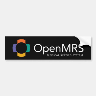 OpenMRSのバンパーステッカー-黒 バンパーステッカー