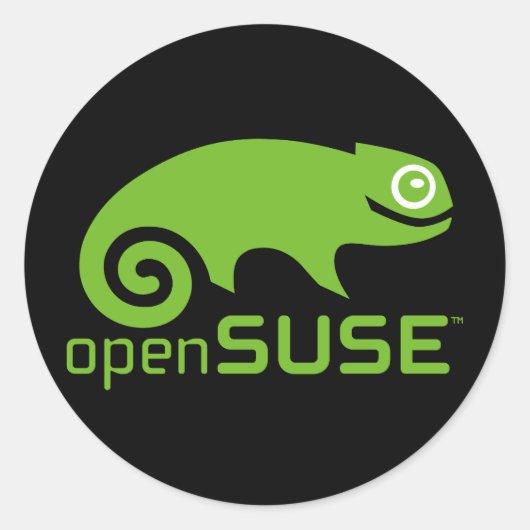 openSUSEステッカー ラウンドシール (正面)