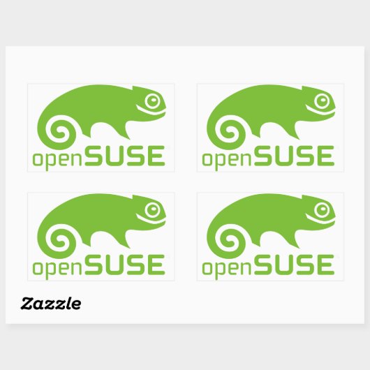 openSuzieのLinuxのロゴ 長方形シール (シート)