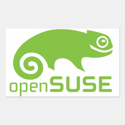 openSuzieのLinuxのロゴ 長方形シール (正面)