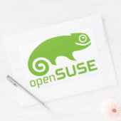 openSuzieのLinuxのロゴ 長方形シール (封筒)