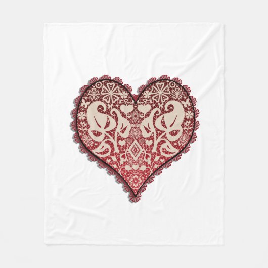 Openworkのハート結婚,'s,ヴィンテージ,婚約，ギフト フリースブランケット (正面)