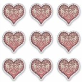 Openworkハート,レース,ハート,愛,ヴィンテージ シール (正面)