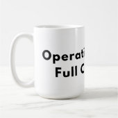 Operating Below Full Capacity Typography Mug  コーヒーマグカップ (左)