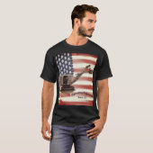 Operating Engineer Shovel US Flag カスタム Local Tシャツ (正面フル)