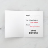 Operating Instructions Funny Birthday Card シーズンカード (内部)