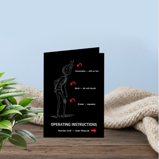 Operating Instructions Funny Birthday Card シーズンカード