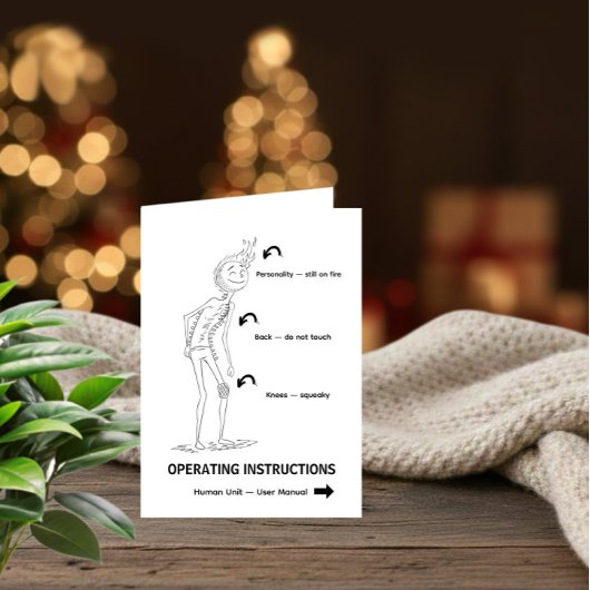 Operating Instructions Funny Birthday Card シーズンカード