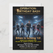 Operation Birthday Bash Laser Tag 招待状 (正面)