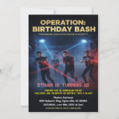 Operation Birthday Bash Laser Tag 招待状 (正面)